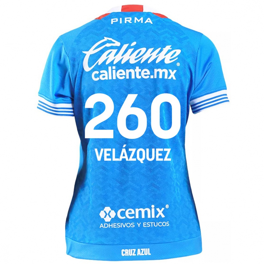 Enfant Football Maillot Víctor Velázquez #260 Bleu Ciel Tenues Domicile 2024/25 Canada