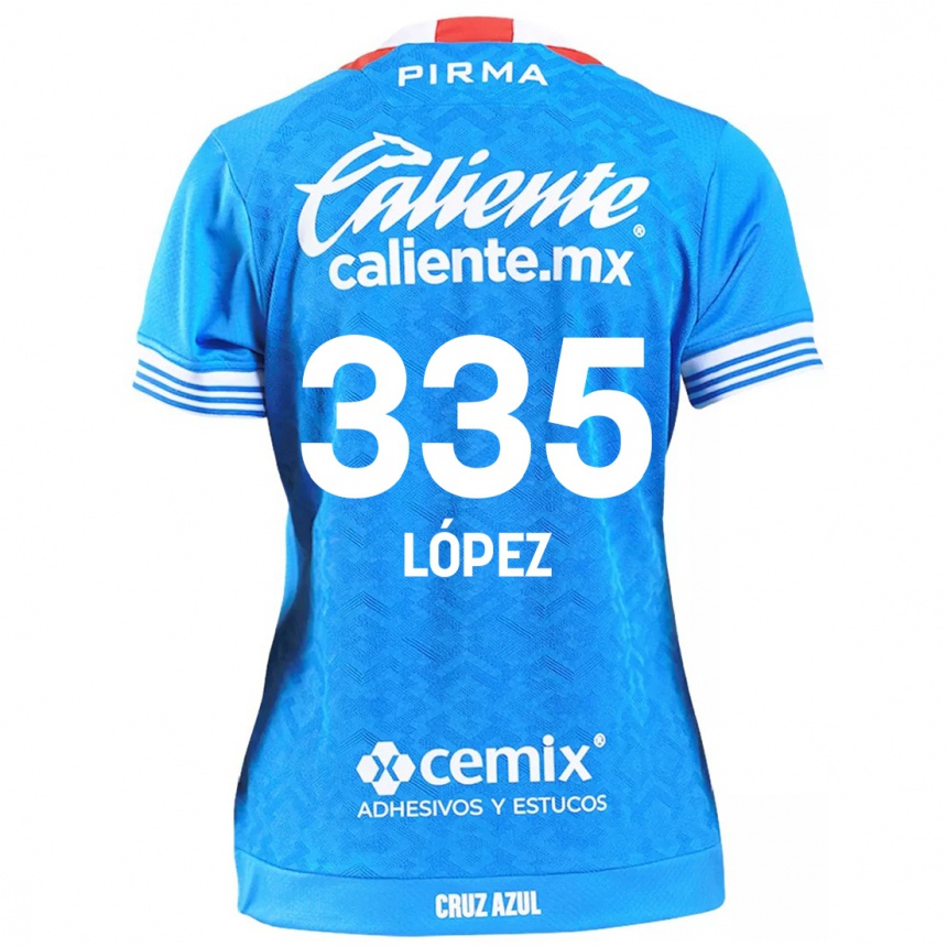 Kids Football Alfredo López #335 Sky Blue Home Jersey 2024/25 T-Shirt Canada