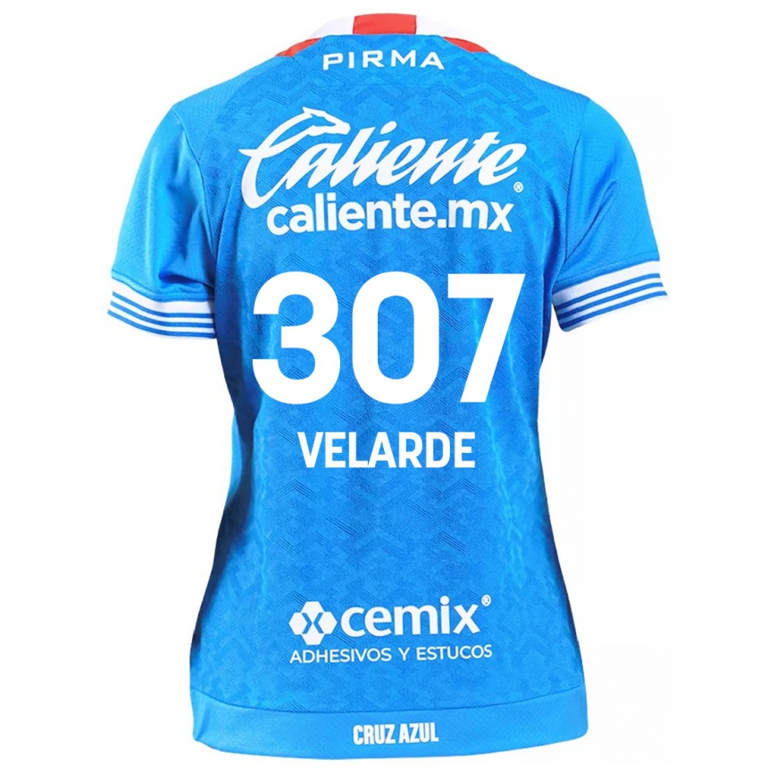 Kids Football Juan Velarde #307 Sky Blue Home Jersey 2024/25 T-Shirt Canada