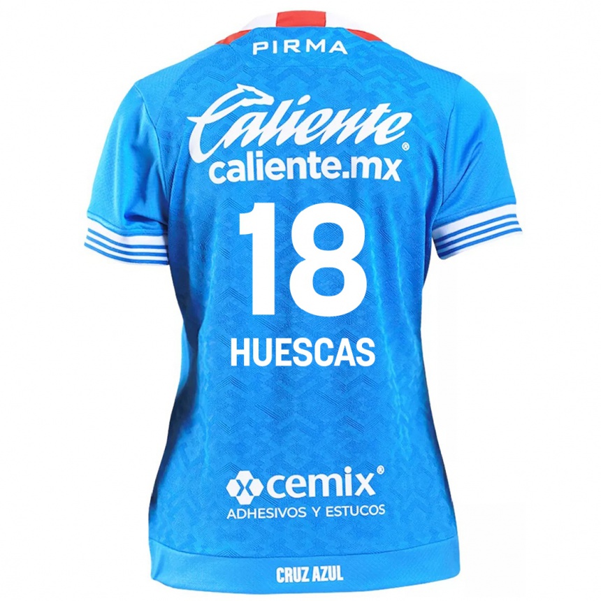 Kids Football Rodrigo Huescas #18 Sky Blue Home Jersey 2024/25 T-Shirt Canada