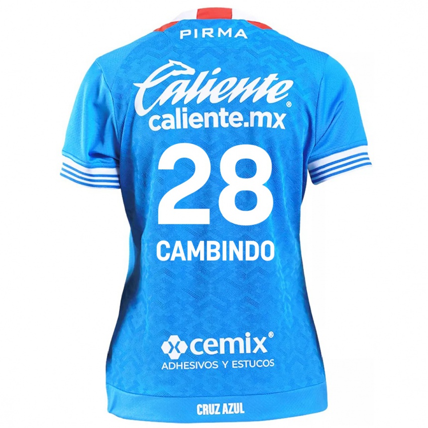 Kids Football Diber Cambindo #28 Sky Blue Home Jersey 2024/25 T-Shirt Canada