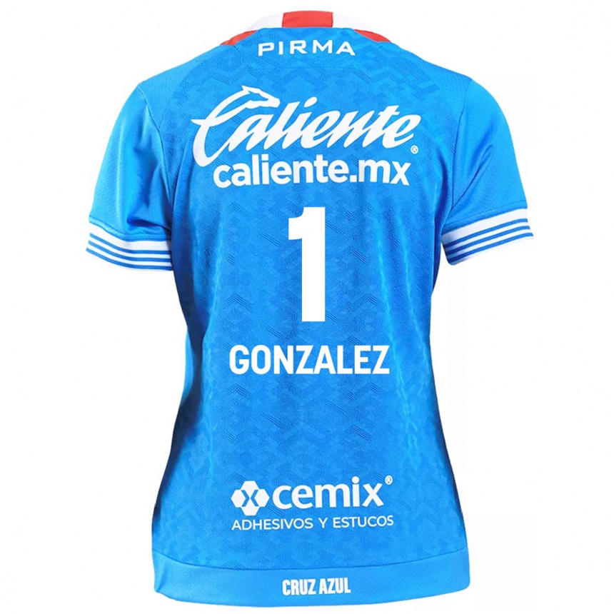 Kids Football Itzayana Gonzalez #1 Sky Blue Home Jersey 2024/25 T-Shirt Canada