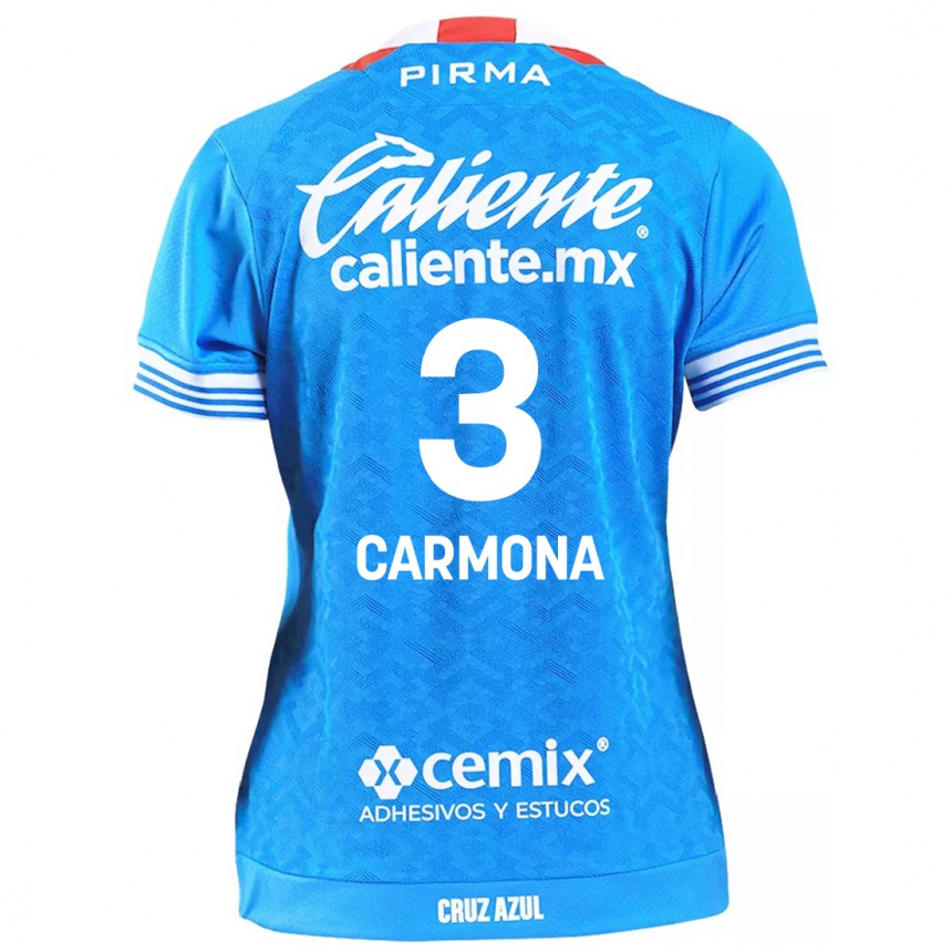 Kids Football Edith Carmona #3 Sky Blue Home Jersey 2024/25 T-Shirt Canada