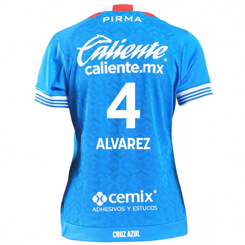 Enfant Football Maillot Gabriela Alvarez #4 Bleu Ciel Tenues Domicile 2024/25 Canada