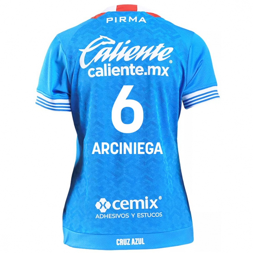 Enfant Football Maillot Mirelle Arciniega #6 Bleu Ciel Tenues Domicile 2024/25 Canada