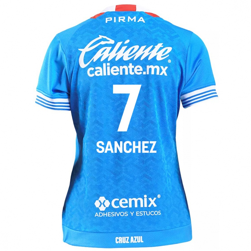 Enfant Football Maillot Andrea Sanchez #7 Bleu Ciel Tenues Domicile 2024/25 Canada