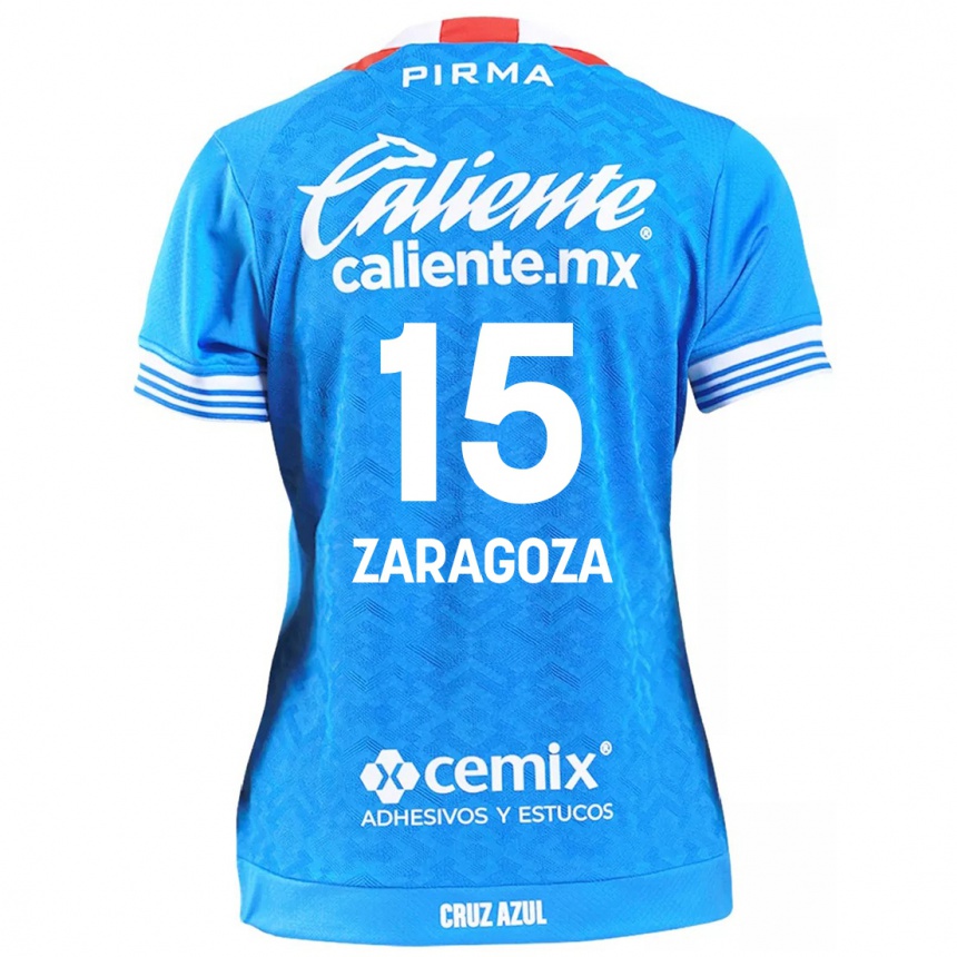 Kids Football Nancy Zaragoza #15 Sky Blue Home Jersey 2024/25 T-Shirt Canada