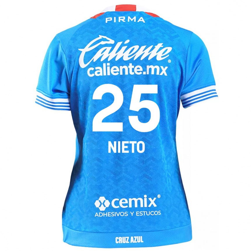 Kids Football Natsidieli Nieto #25 Sky Blue Home Jersey 2024/25 T-Shirt Canada