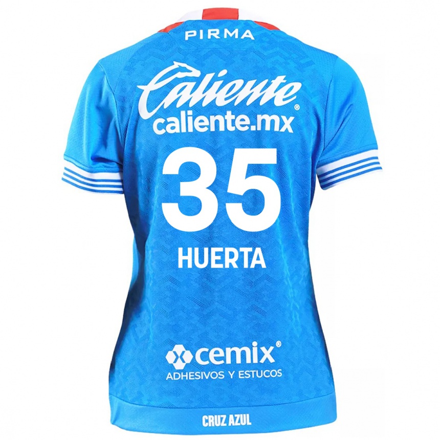 Kids Football Renata Huerta #35 Sky Blue Home Jersey 2024/25 T-Shirt Canada