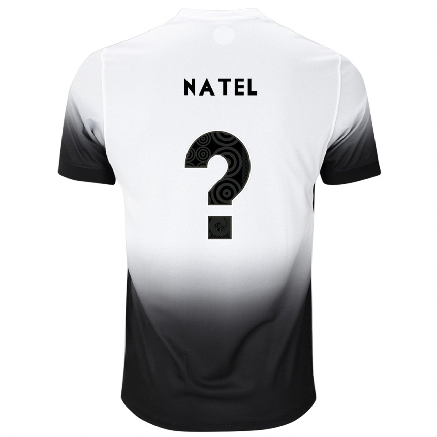 Kids Football Léo Natel #0 White Black Home Jersey 2024/25 T-Shirt Canada