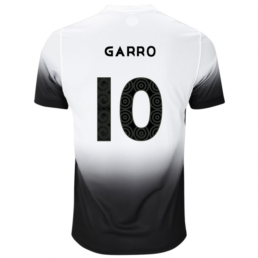 Kids Football Rodrigo Garro #10 White Black Home Jersey 2024/25 T-Shirt Canada