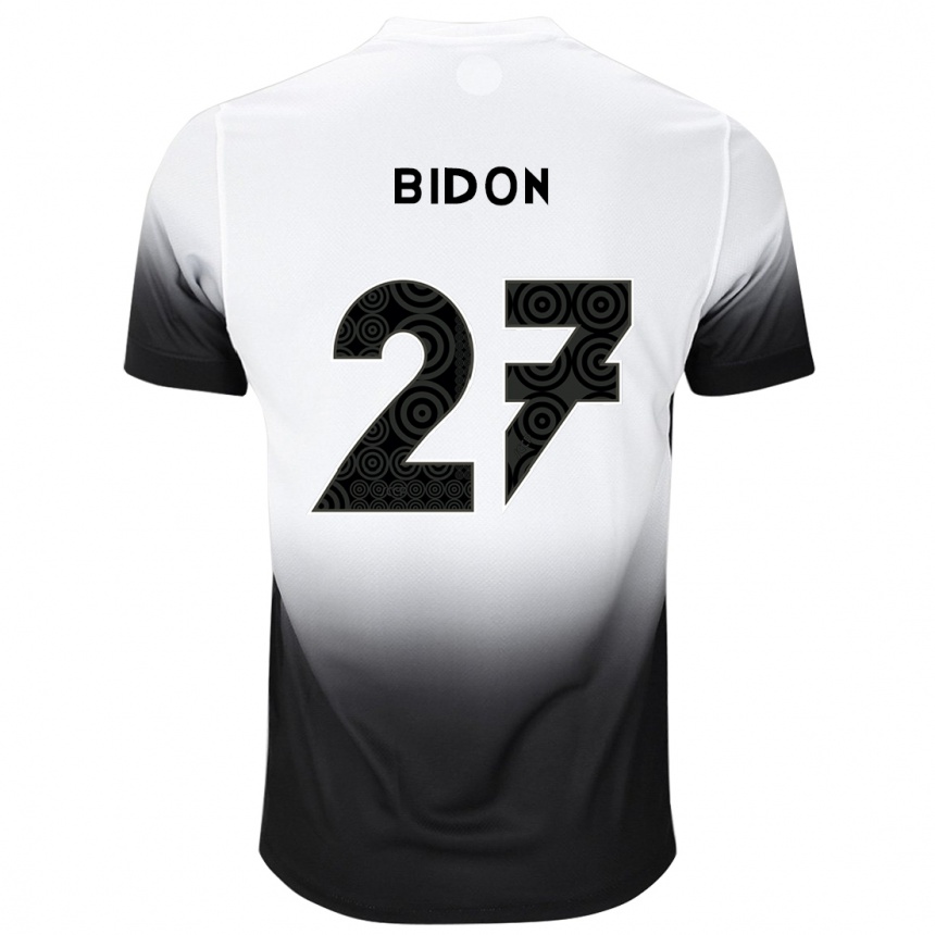 Kids Football Breno Bidon #27 White Black Home Jersey 2024/25 T-Shirt Canada