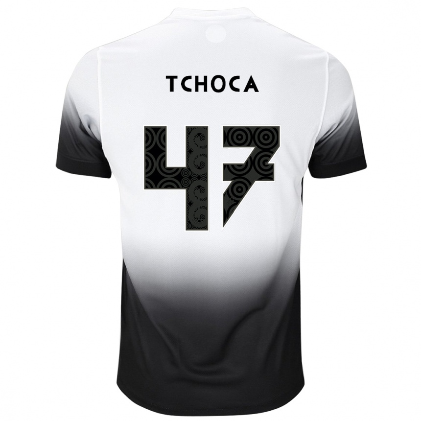 Kids Football Tchoca #47 White Black Home Jersey 2024/25 T-Shirt Canada