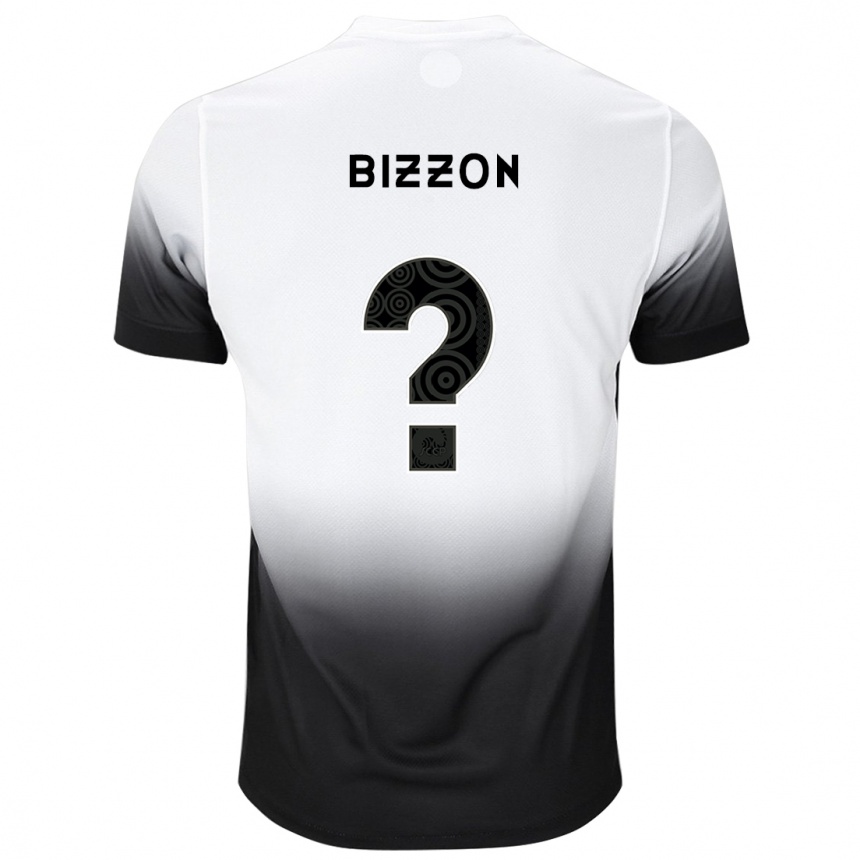 Kids Football Bizzon #0 White Black Home Jersey 2024/25 T-Shirt Canada