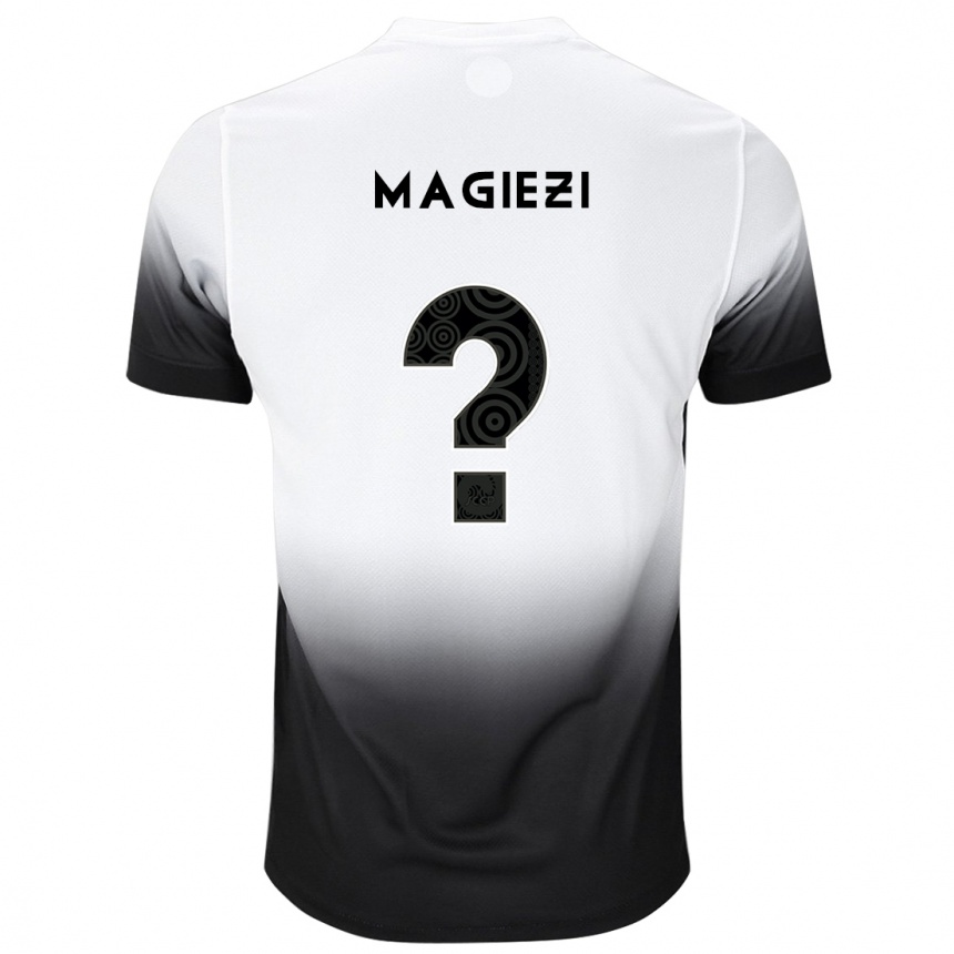 Kids Football Magiezi #0 White Black Home Jersey 2024/25 T-Shirt Canada