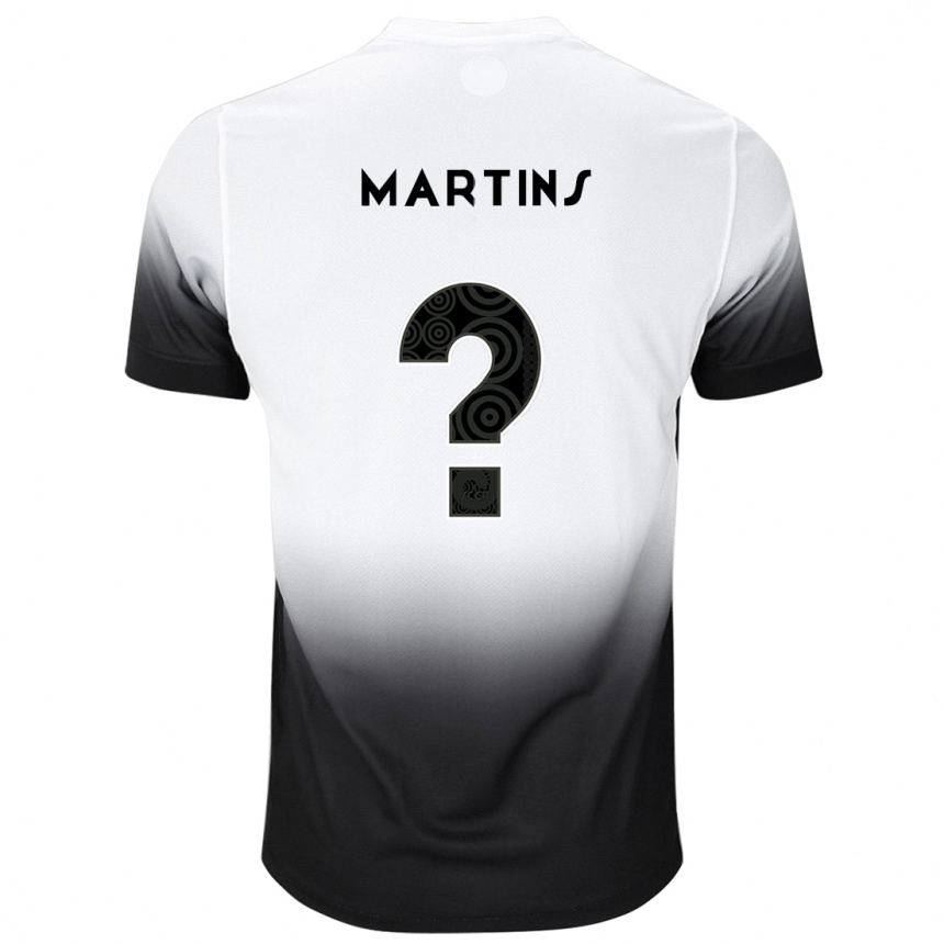 Kids Football Guilherme Martins #0 White Black Home Jersey 2024/25 T-Shirt Canada