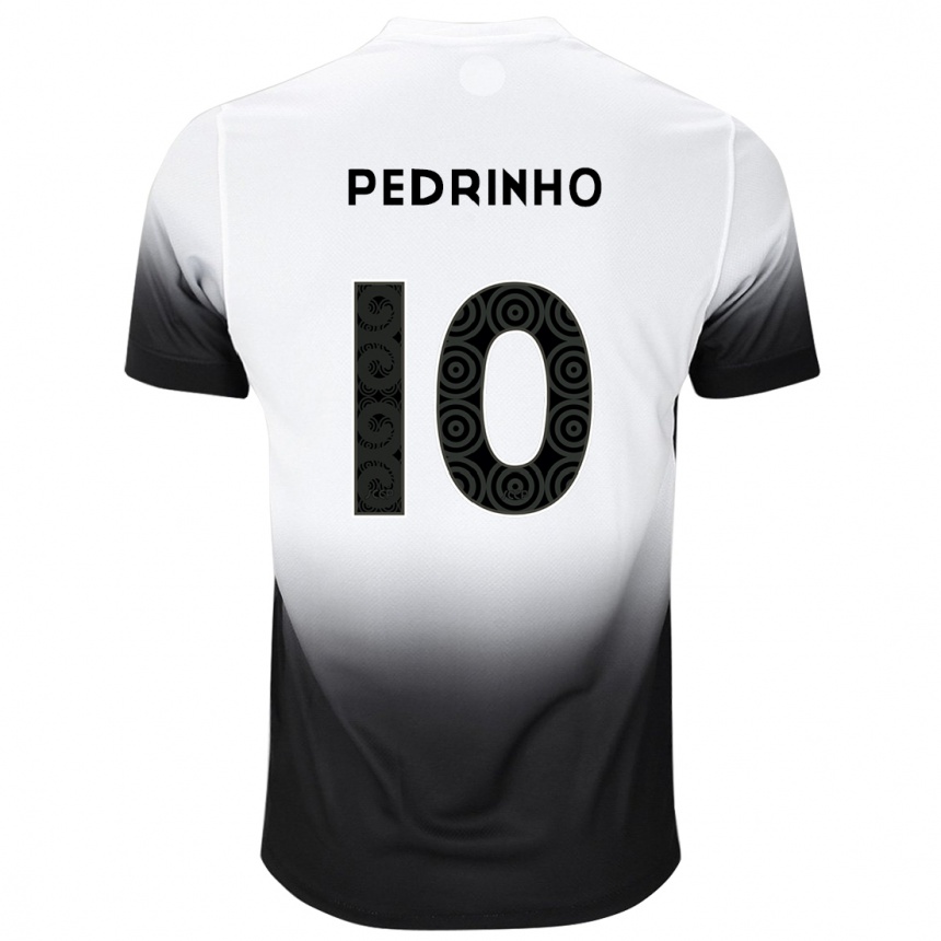 Kids Football Pedrinho #10 White Black Home Jersey 2024/25 T-Shirt Canada