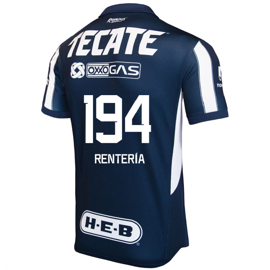 Enfant Football Maillot Ricardo Rentería #194 Bleu Rouge Blanc Tenues Domicile 2024/25 Canada