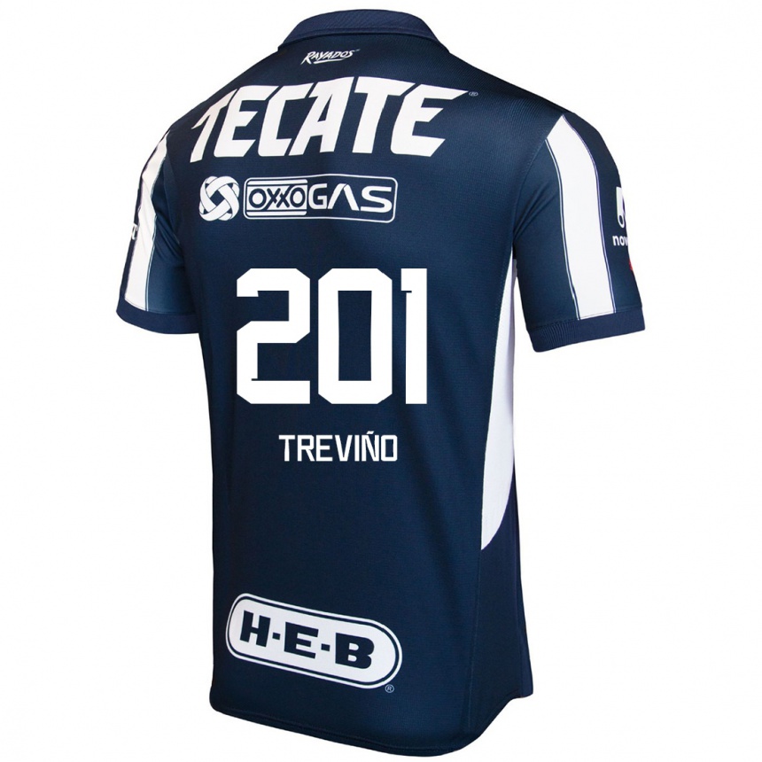 Enfant Football Maillot José Treviño #201 Bleu Rouge Blanc Tenues Domicile 2024/25 Canada