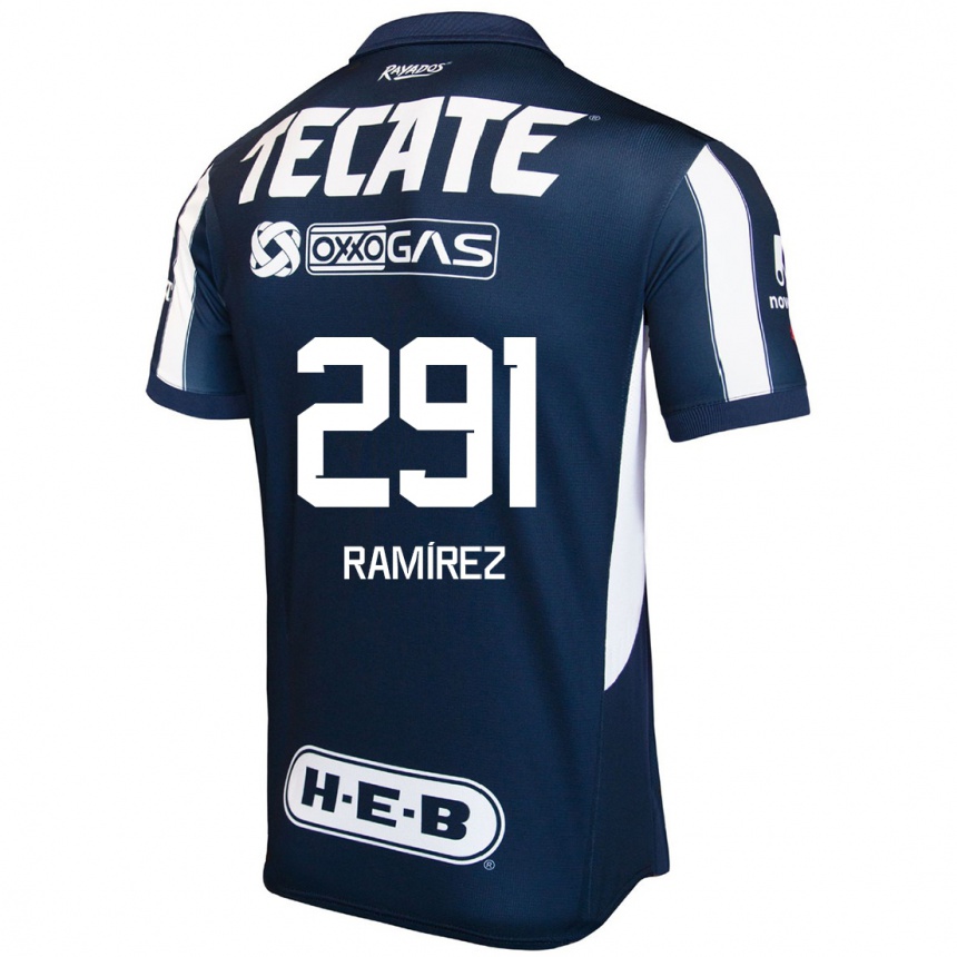 Enfant Football Maillot Fabián Ramírez #291 Bleu Rouge Blanc Tenues Domicile 2024/25 Canada