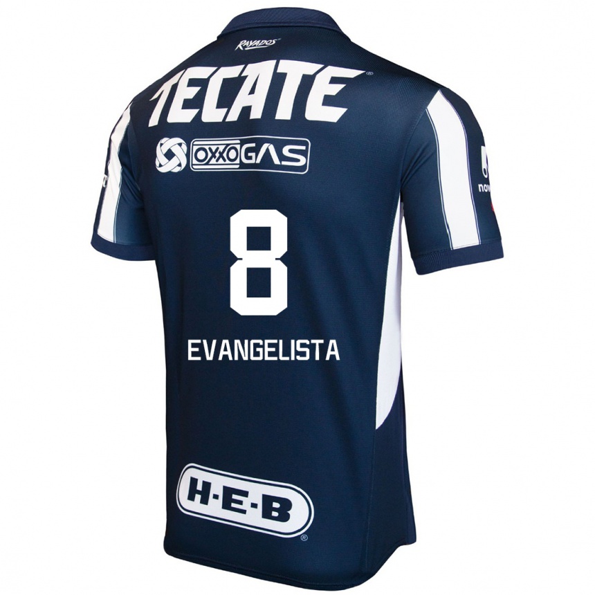 Enfant Football Maillot Diana Evangelista #8 Bleu Rouge Blanc Tenues Domicile 2024/25 Canada