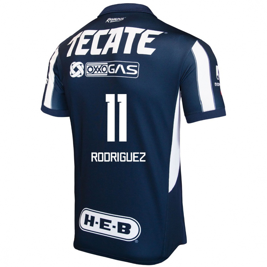 Enfant Football Maillot Lizette Rodriguez #11 Bleu Rouge Blanc Tenues Domicile 2024/25 Canada