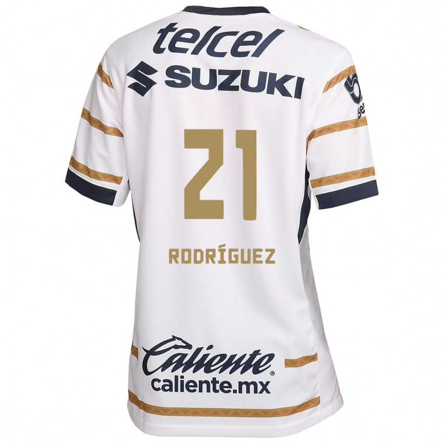 Enfant Football Maillot Michell Rodríguez #21 Obsidienne Blanche Tenues Domicile 2024/25 Canada