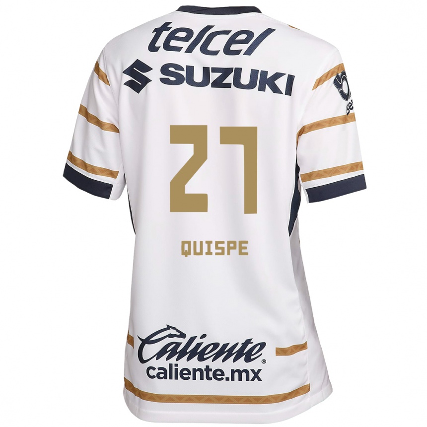 Kids Football Piero Quispe #27 White Obsidian Home Jersey 2024/25 T-Shirt Canada