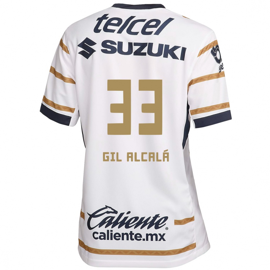 Enfant Football Maillot Gil Alcalá #33 Obsidienne Blanche Tenues Domicile 2024/25 Canada