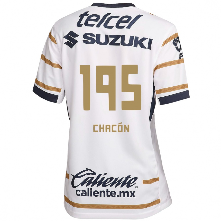 Enfant Football Maillot Eduardo Chacón #195 Obsidienne Blanche Tenues Domicile 2024/25 Canada