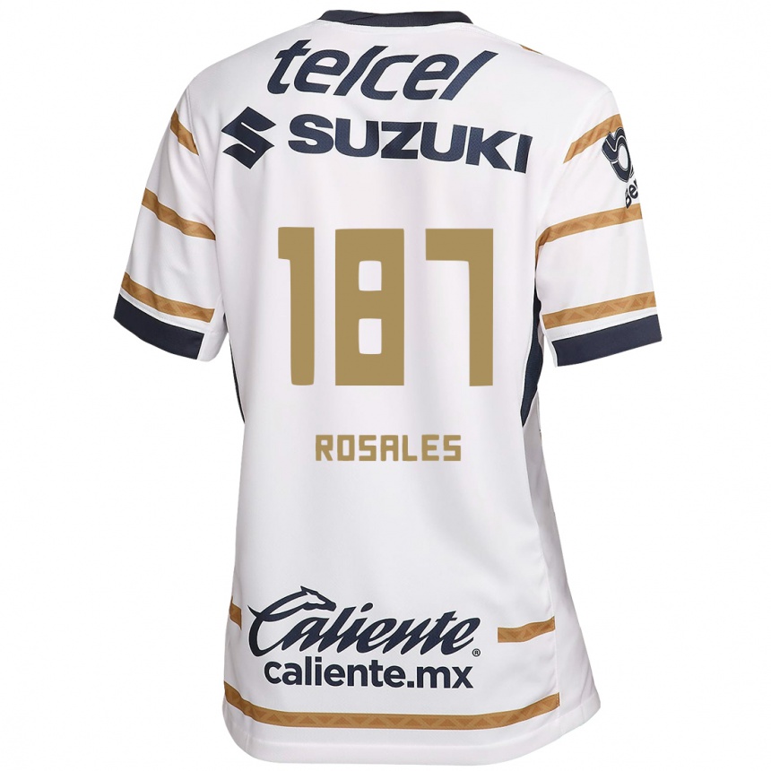 Kids Football Alonso Rosales #187 White Obsidian Home Jersey 2024/25 T-Shirt Canada