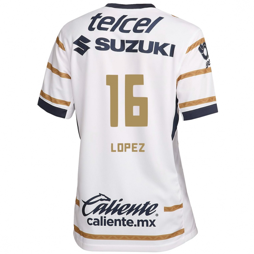 Enfant Football Maillot Samantha Lopez #16 Obsidienne Blanche Tenues Domicile 2024/25 Canada