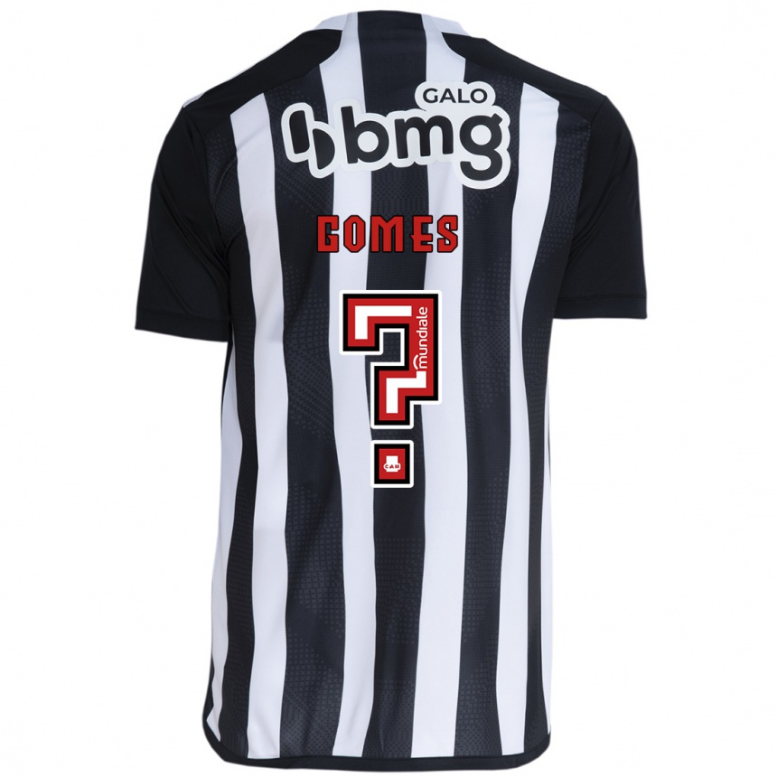 Kids Football Fábio Gomes #0 White Black Home Jersey 2024/25 T-Shirt Canada