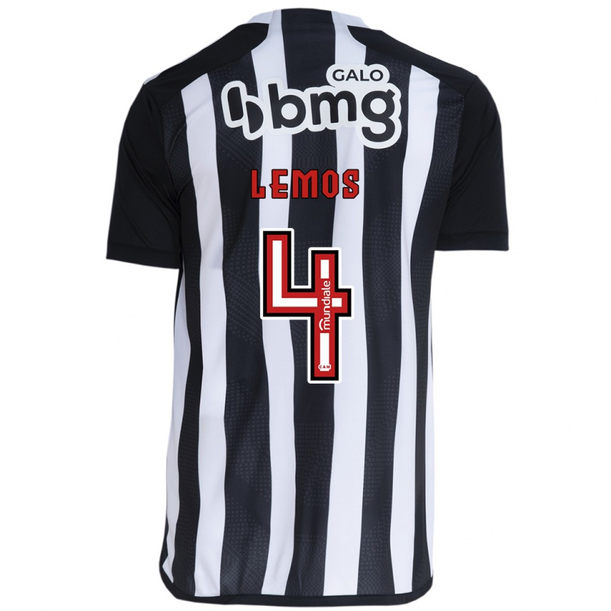 Kids Football Mauricio Lemos #4 White Black Home Jersey 2024/25 T-Shirt Canada