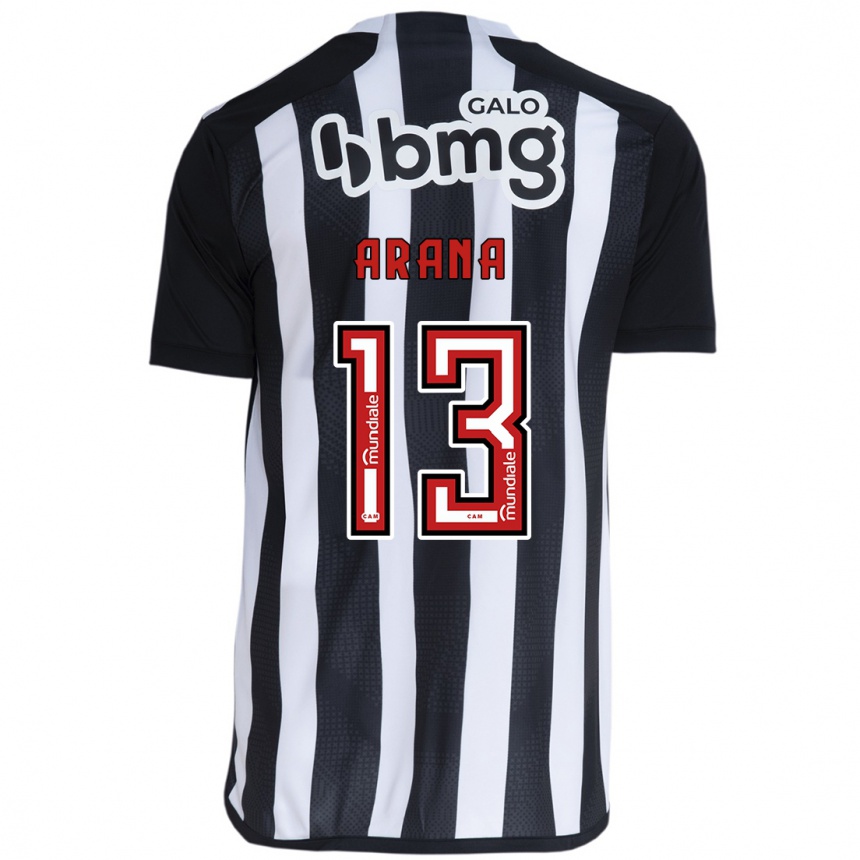 Enfant Football Maillot Guilherme Arana #13 Blanc Noir Tenues Domicile 2024/25 Canada