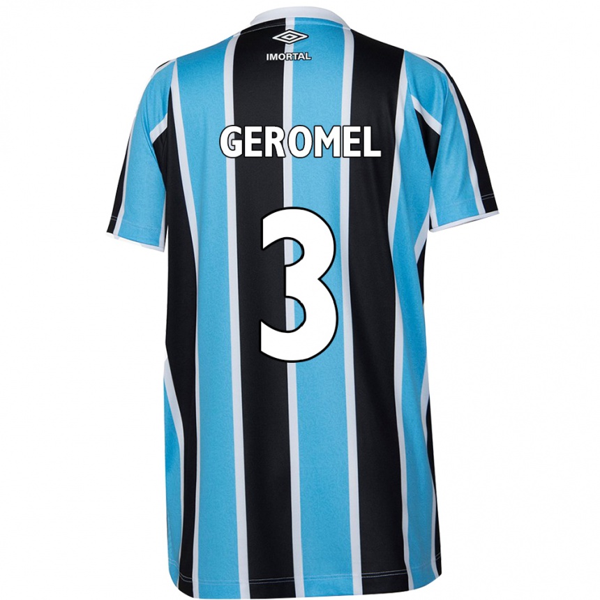 Enfant Football Maillot Pedro Geromel #3 Bleu Noir Blanc Tenues Domicile 2024/25 Canada