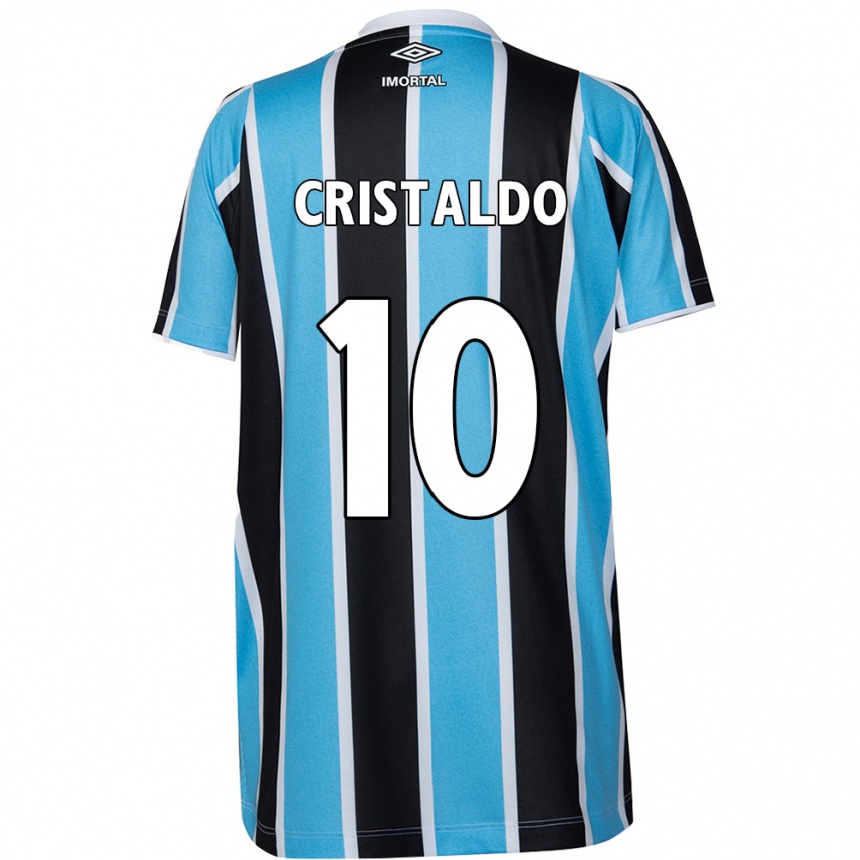 Enfant Football Maillot Franco Cristaldo #10 Bleu Noir Blanc Tenues Domicile 2024/25 Canada