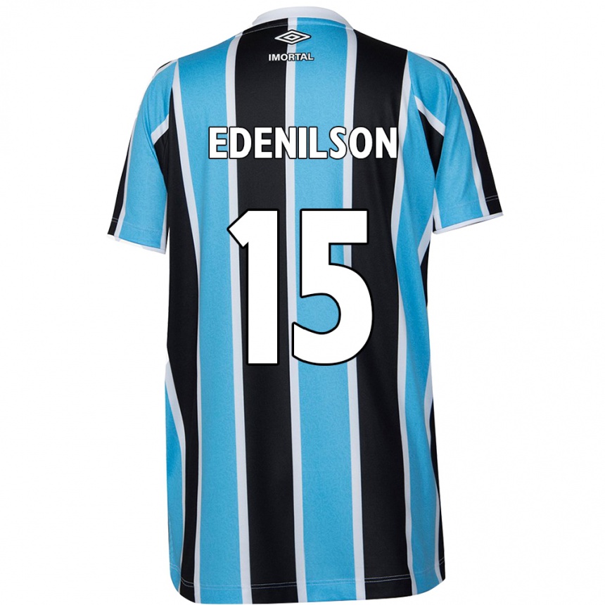 Enfant Football Maillot Edenilson #15 Bleu Noir Blanc Tenues Domicile 2024/25 Canada