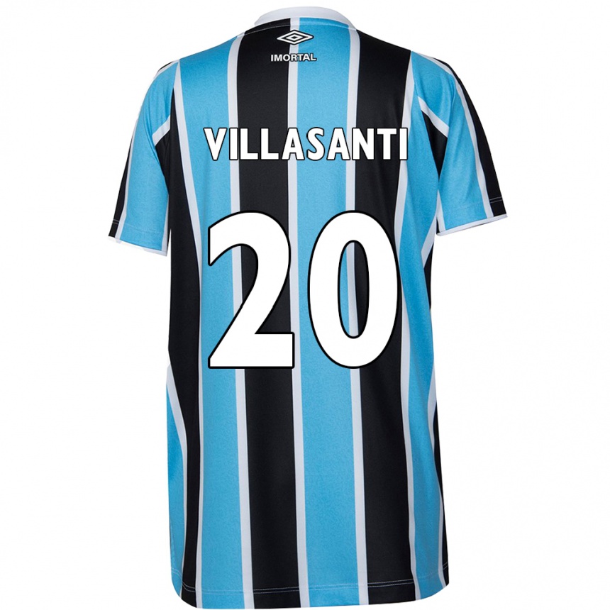 Enfant Football Maillot Mathías Villasanti #20 Bleu Noir Blanc Tenues Domicile 2024/25 Canada