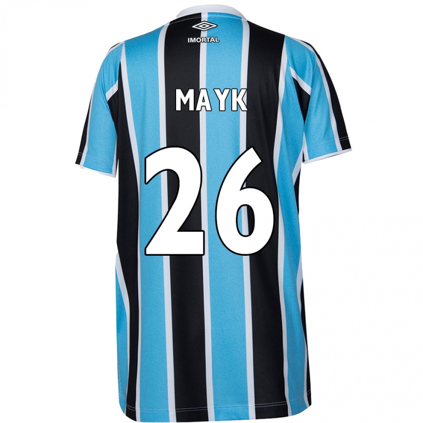 Kids Football Mayk #26 Blue Black White Home Jersey 2024/25 T-Shirt Canada