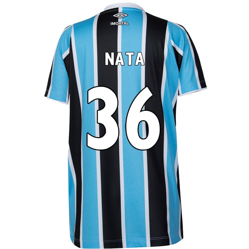 Enfant Football Maillot Natã #36 Bleu Noir Blanc Tenues Domicile 2024/25 Canada