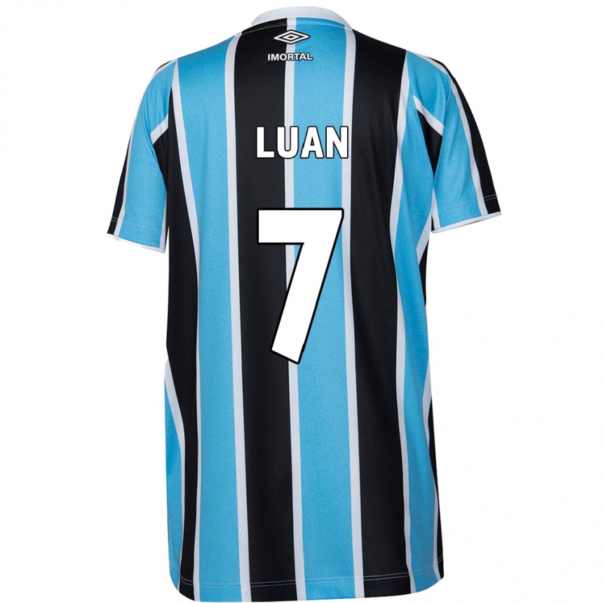 Enfant Football Maillot Luan #7 Bleu Noir Blanc Tenues Domicile 2024/25 Canada