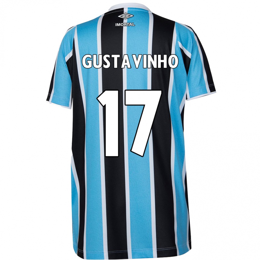 Enfant Football Maillot Gustavinho #17 Bleu Noir Blanc Tenues Domicile 2024/25 Canada