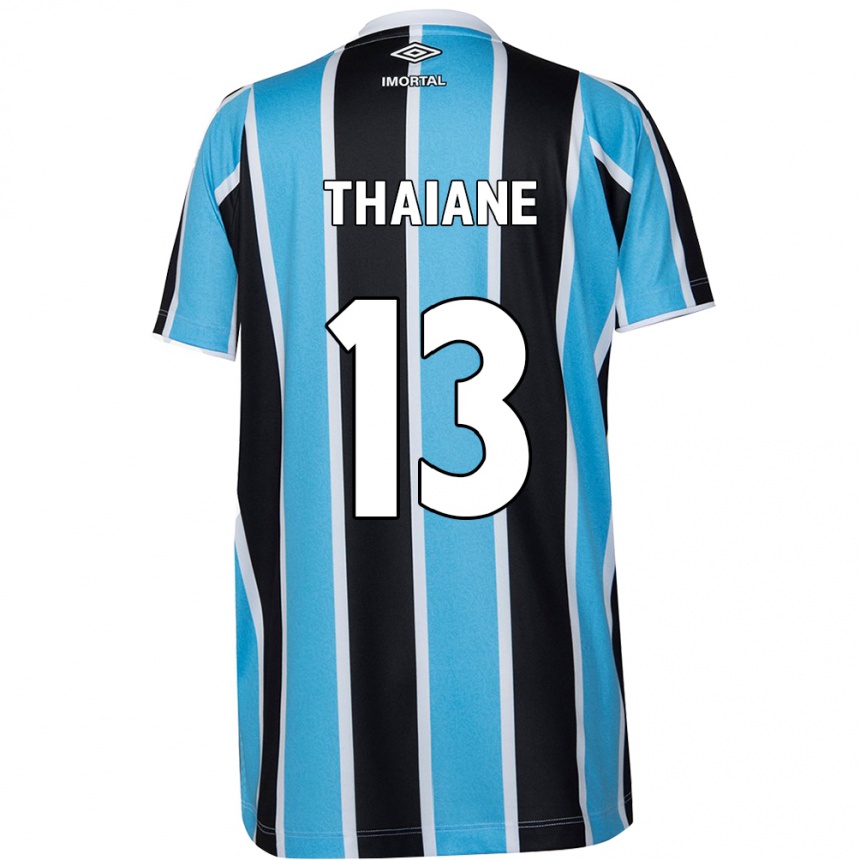 Kids Football Thaiane #13 Blue Black White Home Jersey 2024/25 T-Shirt Canada