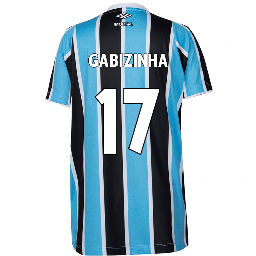 Kids Football Gabizinha #17 Blue Black White Home Jersey 2024/25 T-Shirt Canada