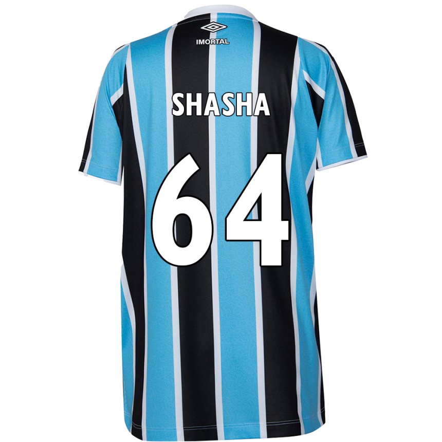 Kids Football Shashá #64 Blue Black White Home Jersey 2024/25 T-Shirt Canada