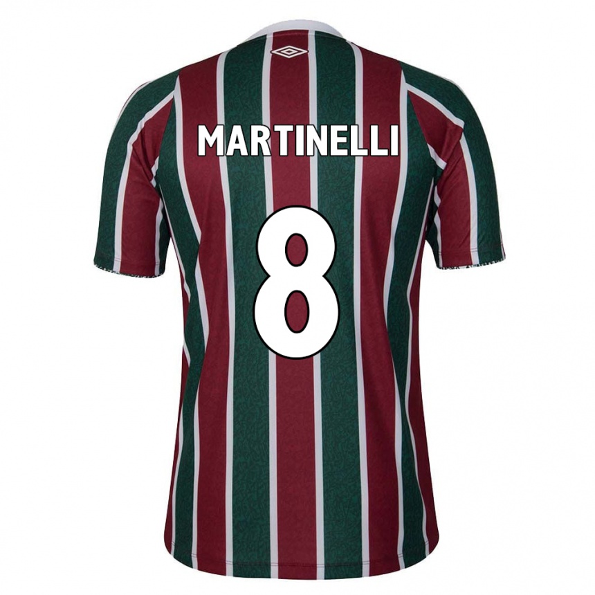 Enfant Football Maillot Martinelli #8 Vert Marron Blanc Tenues Domicile 2024/25 Canada