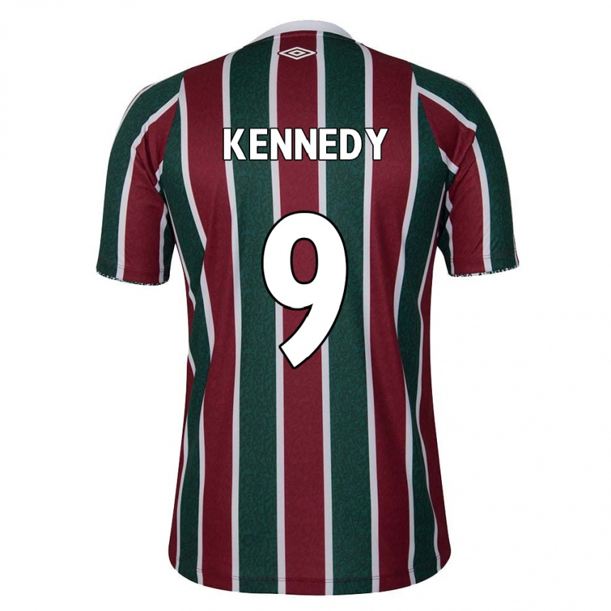 Kids Football John Kennedy #9 Green Maroon White Home Jersey 2024/25 T-Shirt Canada