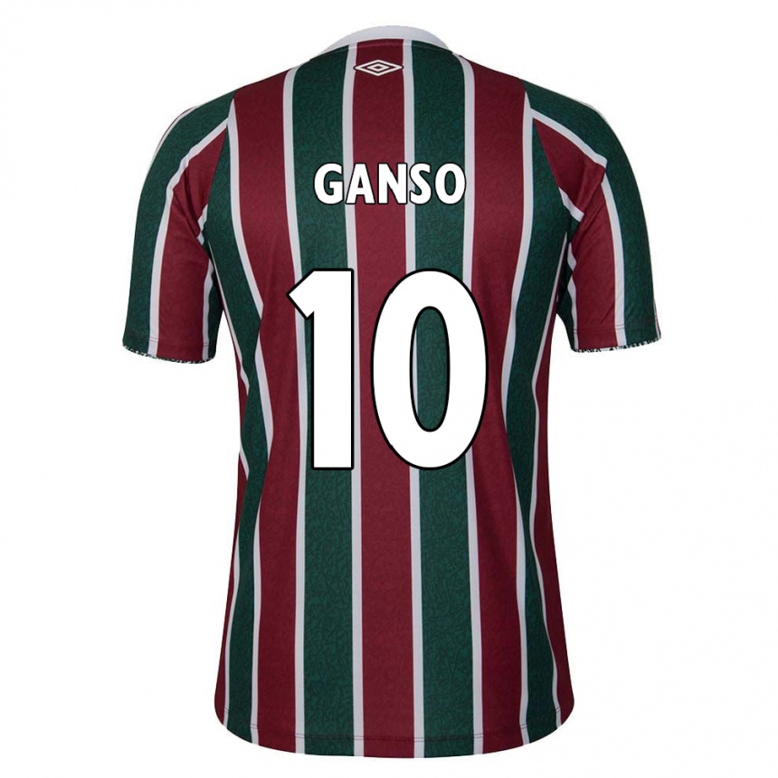 Kids Football Ganso #10 Green Maroon White Home Jersey 2024/25 T-Shirt Canada