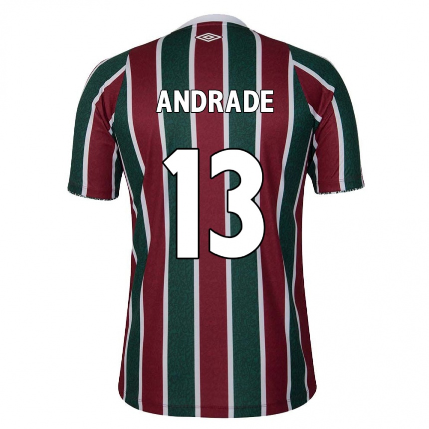 Kids Football Felipe Andrade #13 Green Maroon White Home Jersey 2024/25 T-Shirt Canada